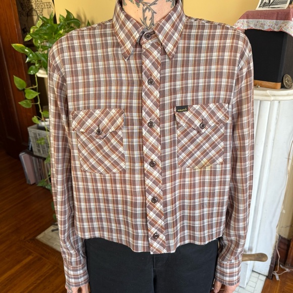 Vintage Other - 💀 SOLD 💀 Vintage 70s Cropped Boxy Plaid Semi-Sheer Western by Maverick ~ Size M